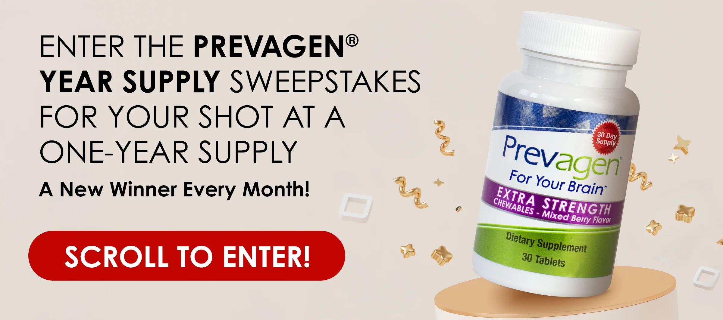 Prevagen $5,000 Sweepstakes giveaway prize